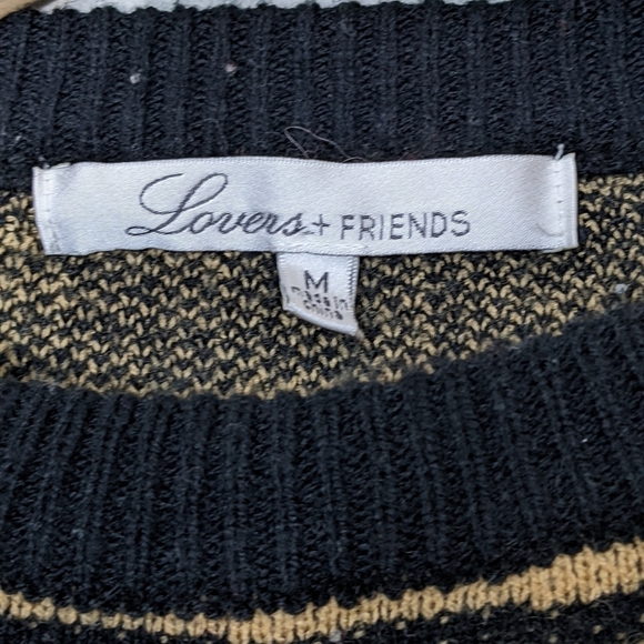 Lovers + Friends Wildcat Animal Tiger Print Pullover Knit Tunic Sweater Size M - Picture 5 of 9